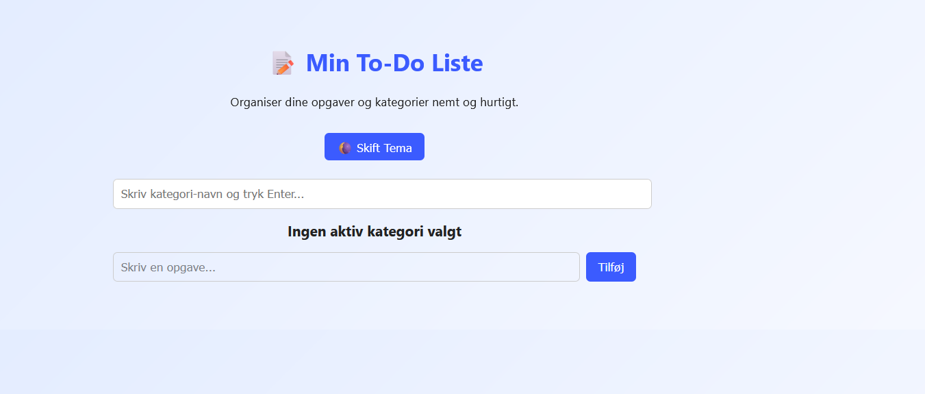 Forhåndsvisning af Todo-liste
